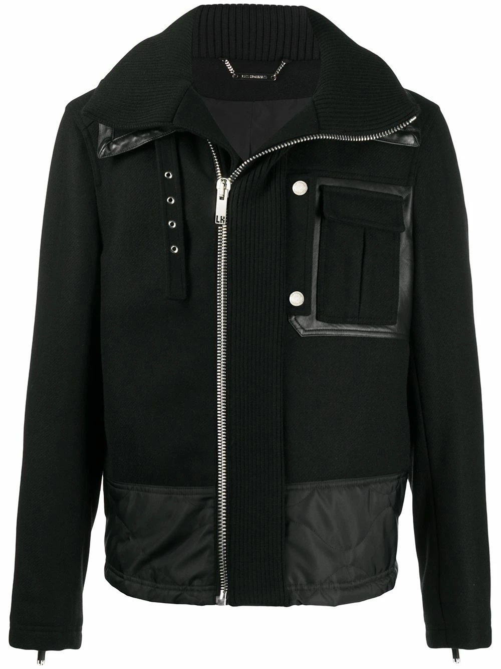 Les Hommes Panelled high neck jacket bomber jackets of men 1 Les Hommes panelled high-neck jacket