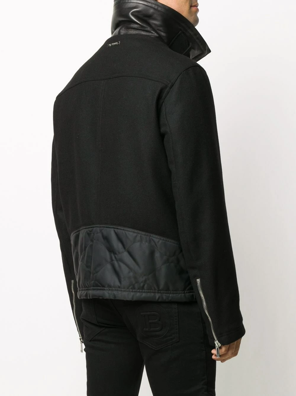 Les Hommes Panelled high neck jacket bomber jackets of men 4 Les Hommes panelled high-neck jacket