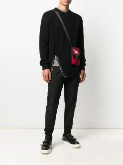 Les Hommes ribbed knit asymmetric jumper