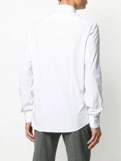 Les Hommes logo patch button-up shirt