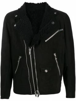 Les Hommes suede biker jacket