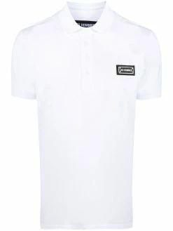 Les Hommes logo patch polo shirt