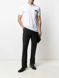 Les Hommes logo patch polo shirt