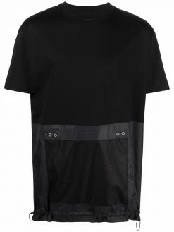 Les Hommes tonal tape cotton T-shirt