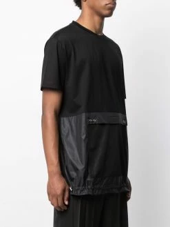 Les Hommes tonal tape cotton T-shirt