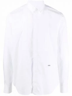 Les Hommes long-sleeved panelled shirt