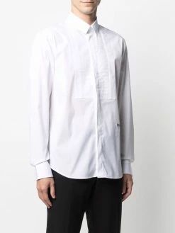 Les Hommes long-sleeved panelled shirt