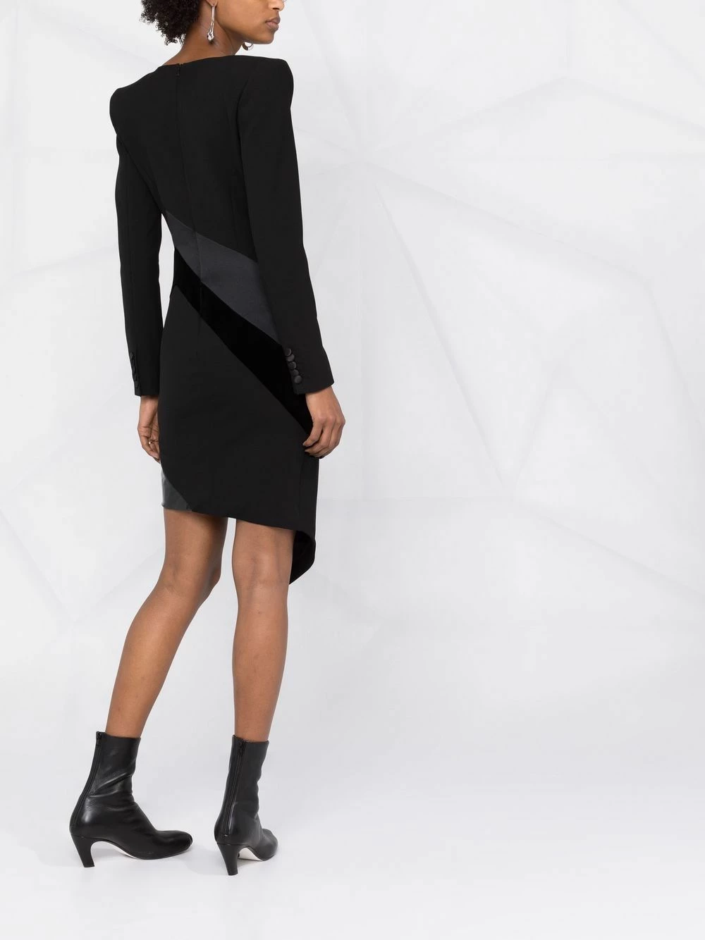 Les Hommes Asymmetric contrast panel dress cocktail & party dresses of women 4 Les Hommes asymmetric contrast-panel dress