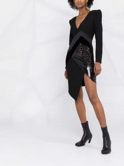 Les Hommes Asymmetric contrast panel dress cocktail & party dresses of women 11 Les Hommes asymmetric contrast-panel dress