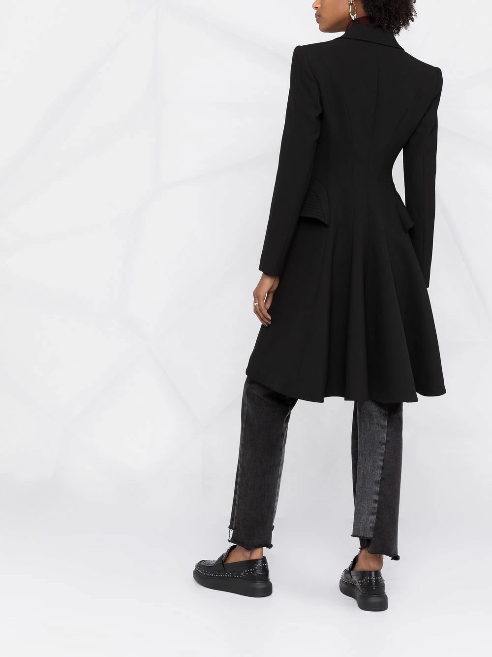 Les Hommes Flared hem zip up coat single breasted coats of women 6 Les Hommes flared-hem zip-up coat