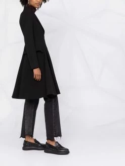 Les Hommes Flared hem zip up coat single breasted coats of women 9 Les Hommes flared-hem zip-up coat