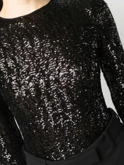 Les Hommes Sequin embellished long sleeve body blouses of women 9 Les Hommes sequin-embellished long-sleeve body