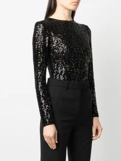 Les Hommes Sequin embellished long sleeve body blouses of women 7 Les Hommes sequin-embellished long-sleeve body