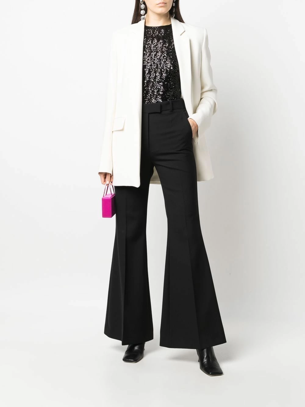 Les Hommes Sequin embellished long sleeve body blouses of women 2 Les Hommes sequin-embellished long-sleeve body