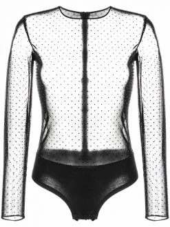 Les Hommes Swarovski crystal-embellished sheer body