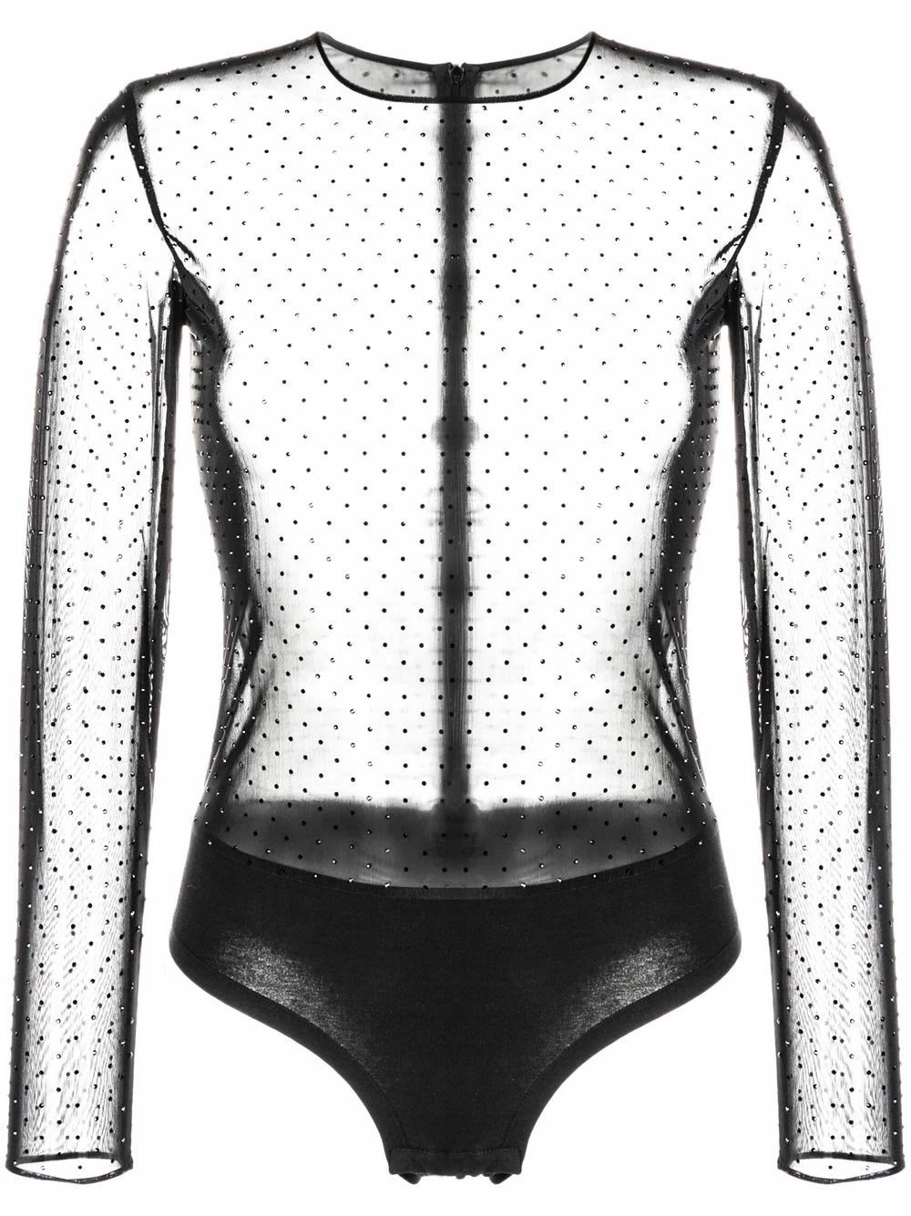 Les Hommes Swarovski crystal embellished sheer body blouses of women 1 Les Hommes Swarovski crystal-embellished sheer body