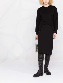 Les Hommes rear slit pencil skirt