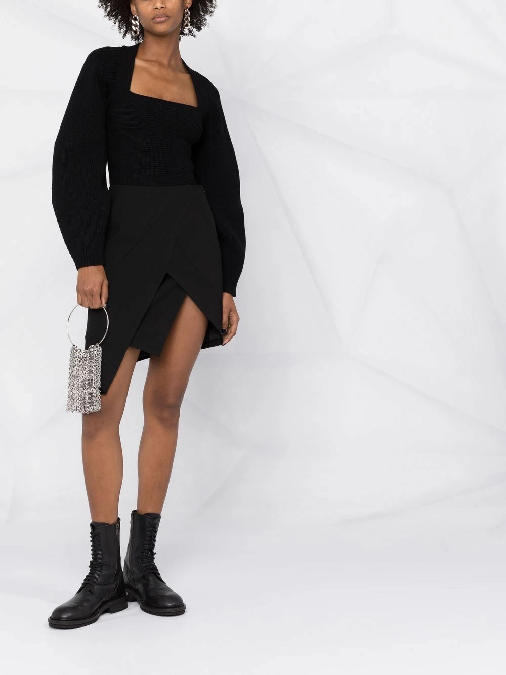 Les Hommes Asymmetric high waisted skirt asymmetric & draped skirts of women 2 Les Hommes asymmetric high-waisted skirt