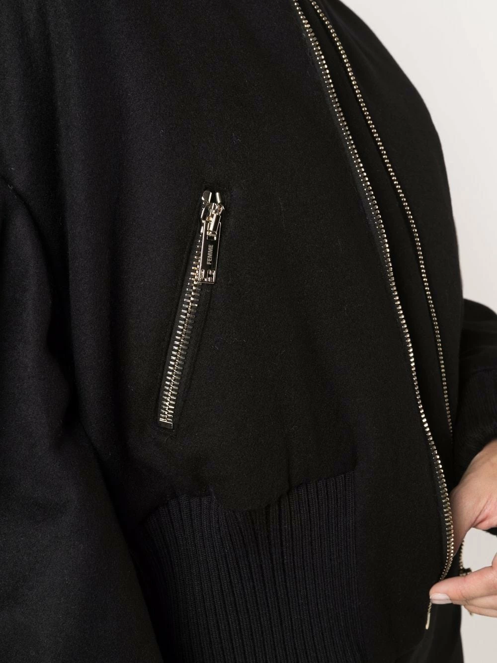 Les Hommes Exaggerated sleeve bomber jacket varsity jackets of women 5 Les Hommes exaggerated-sleeve bomber jacket