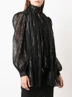 Les Hommes lurex-detail blouse