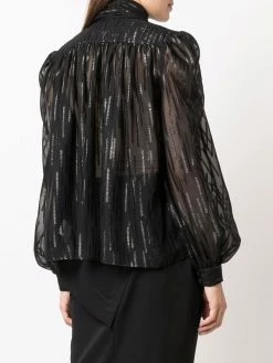 Les Hommes lurex-detail blouse