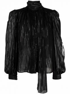 Les Hommes lurex-detail blouse