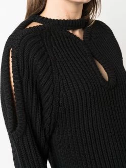 Les Hommes cut-out knitted jumper