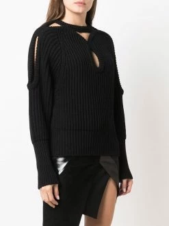 Les Hommes cut-out knitted jumper