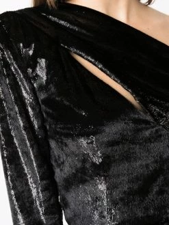 Les Hommes Velvet one shoulder mini dress cocktail & party dresses of women 9 Les Hommes velvet one-shoulder mini dress