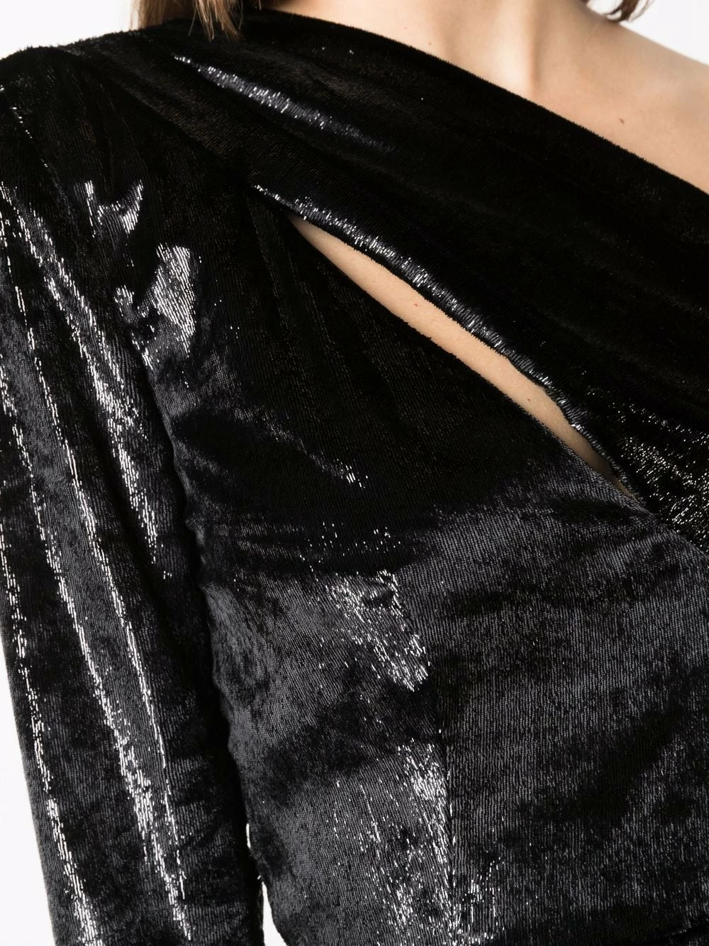 Les Hommes Velvet one shoulder mini dress cocktail & party dresses of women 5 Les Hommes velvet one-shoulder mini dress