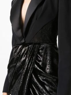 Les Hommes blazer wrap-skirt layered dress