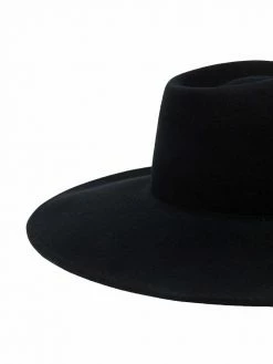 Les Hommes wide-brim wool fedora hat