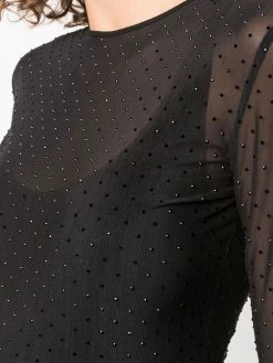 Les Hommes crystal polka-dot print body