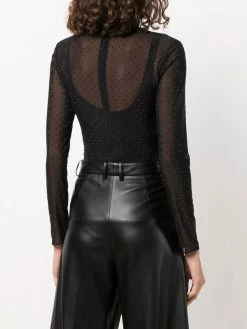 Les Hommes crystal polka-dot print body