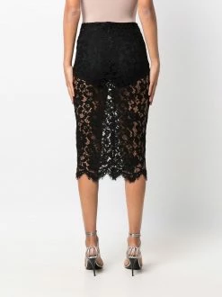 Les Hommes floral lace pencil skirt