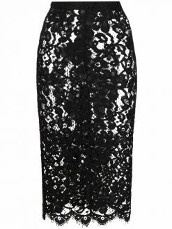 Les Hommes floral lace pencil skirt