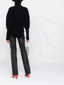 Les Hommes puff-sleeve knitted jumper