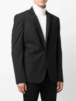 Les Hommes zip-detail single-breasted blazer