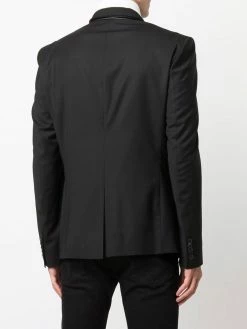 Les Hommes zip-detail single-breasted blazer