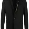 Les Hommes zip-detail single-breasted blazer