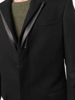 Les Hommes layered-lapel coat