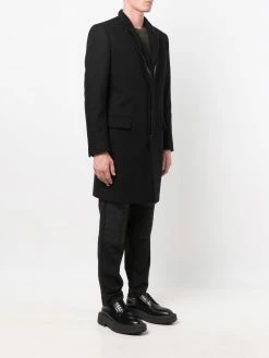 Les Hommes layered-lapel coat