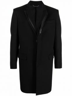 Les Hommes layered-lapel coat