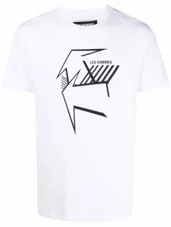 Les Hommes graphic-print cotton T-shirt