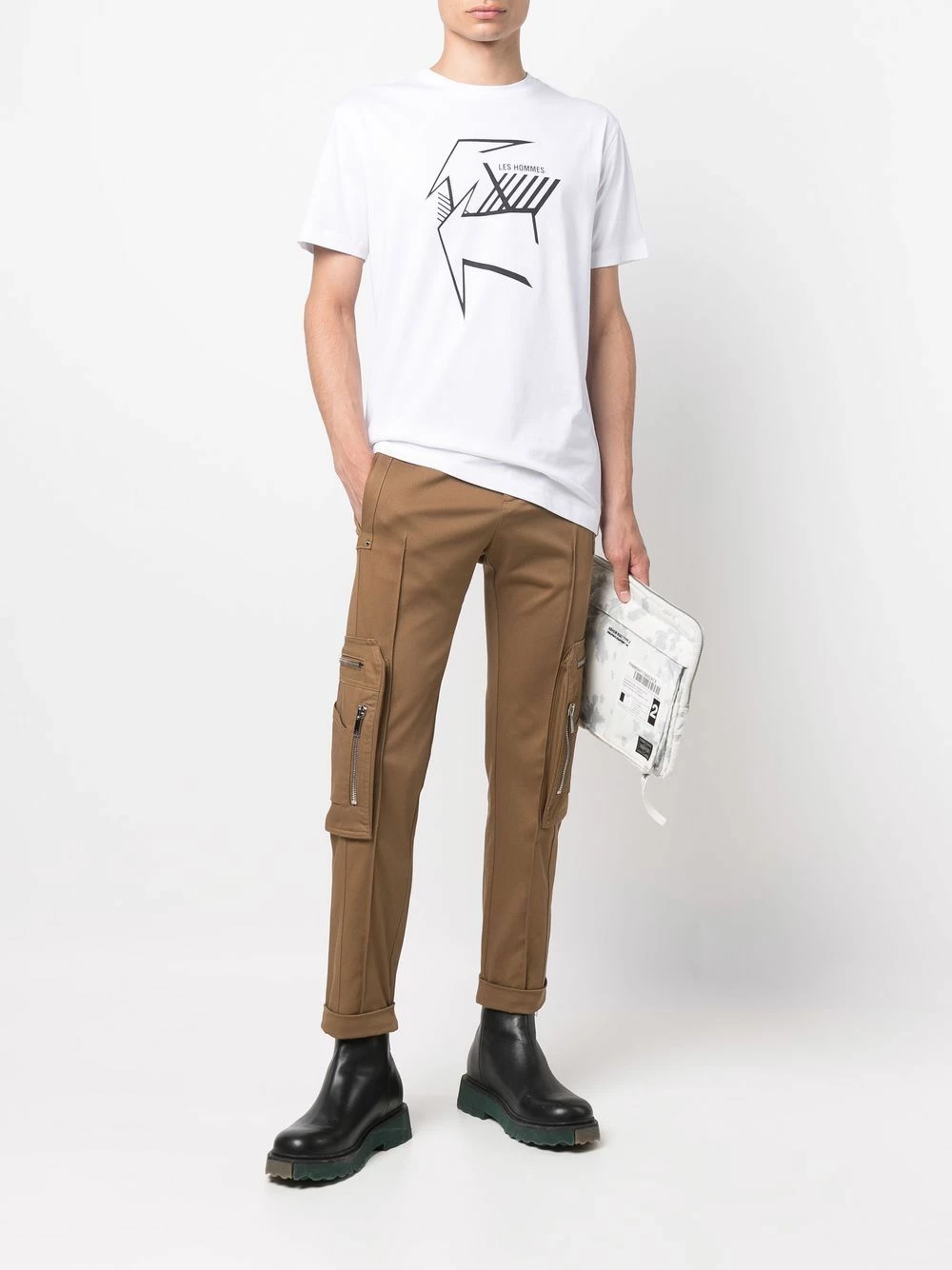 Les Hommes Mid rise slim fit trousers regular-fit & straight leg pants of men 2 Les Hommes mid-rise slim-fit trousers