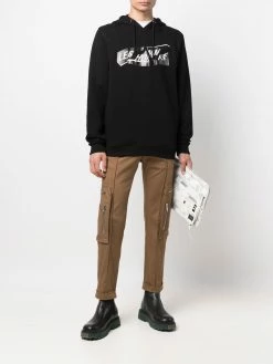 Les Hommes logo-print cotton hoodie