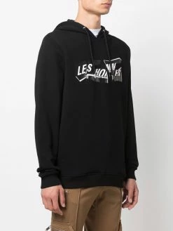 Les Hommes logo-print cotton hoodie