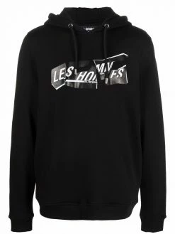 Les Hommes logo-print cotton hoodie