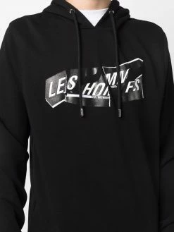 Les Hommes logo-print cotton hoodie