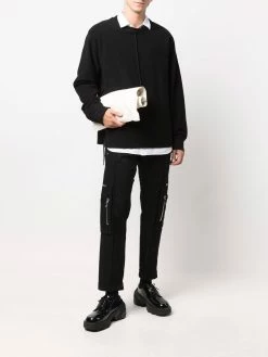 Les Hommes zip-pocket straight-leg trousers